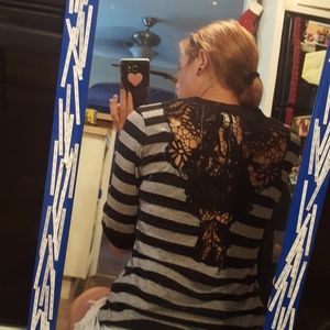 Button up with lace back